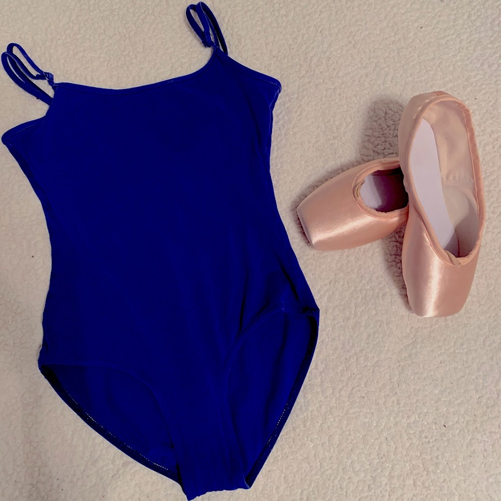 Royal blue cotton leotard